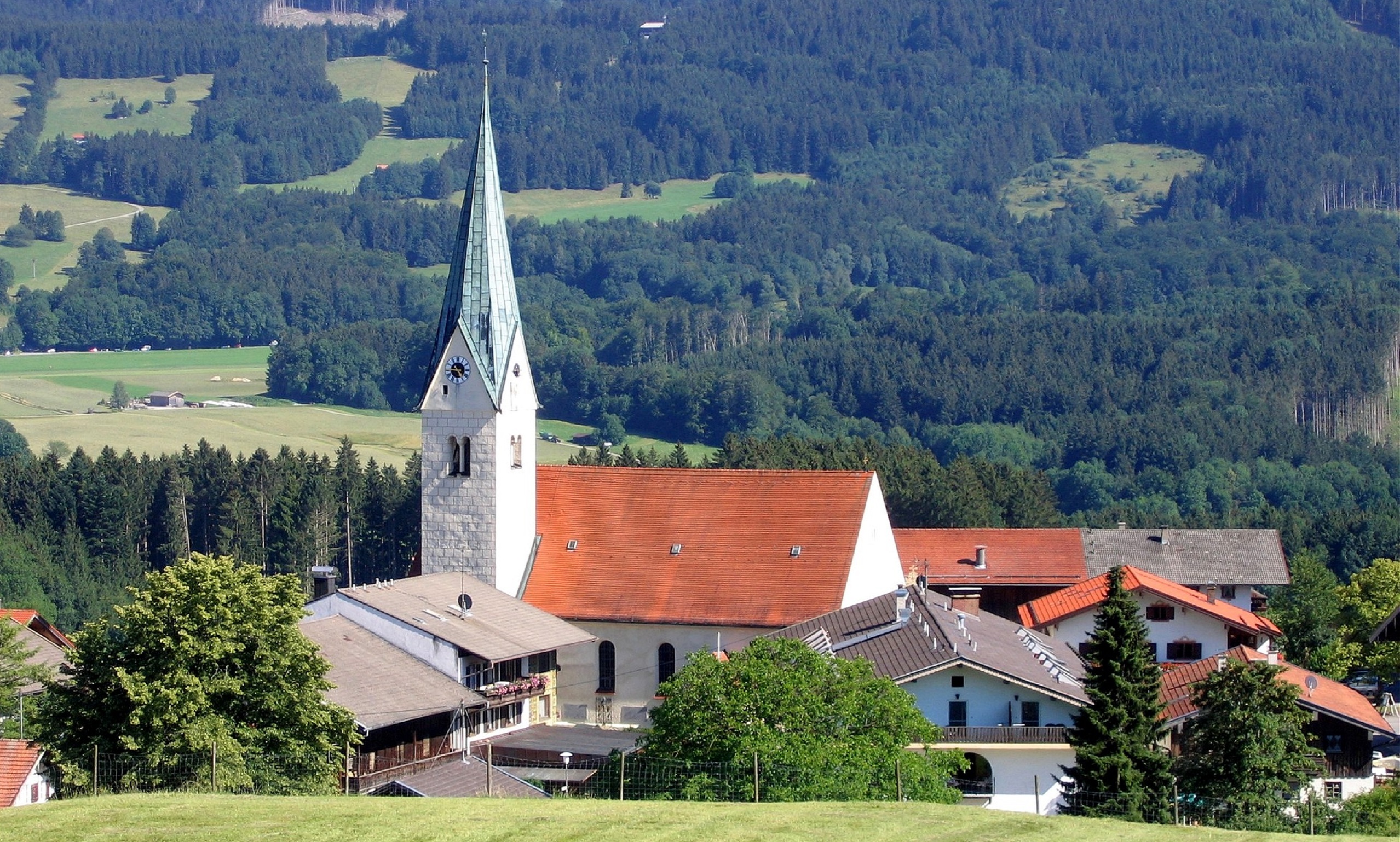 Wandern Samerberg Ausblick Chiemgau