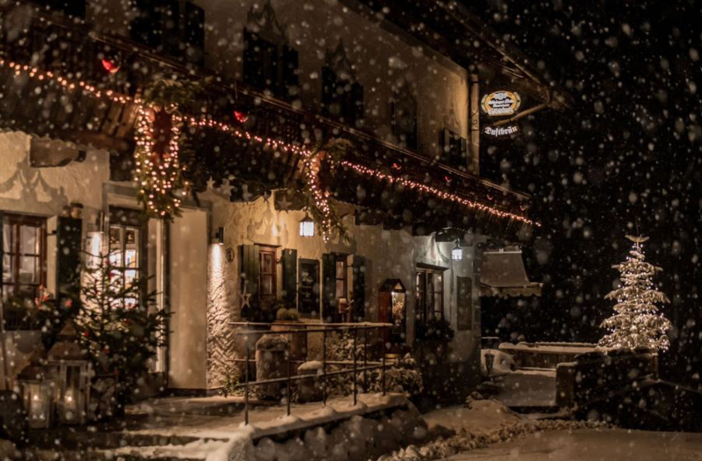 Schneefall vor der Samerberg Hochzeit